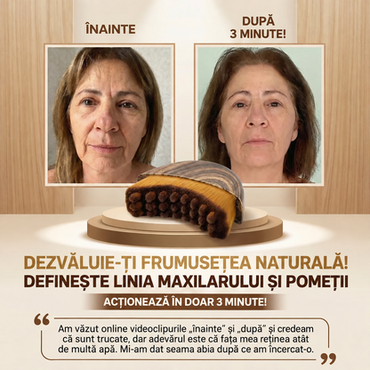 Înainte și după 3 minute cu peria PureBrush